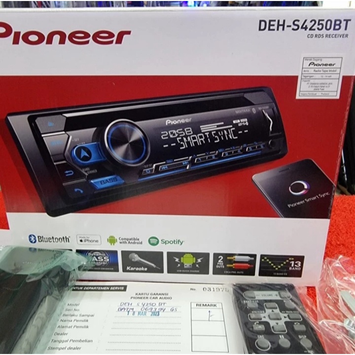 Jual Headunit Singledin Bluetooth Pioneer Deh S4250bt Resmi | Shopee ...