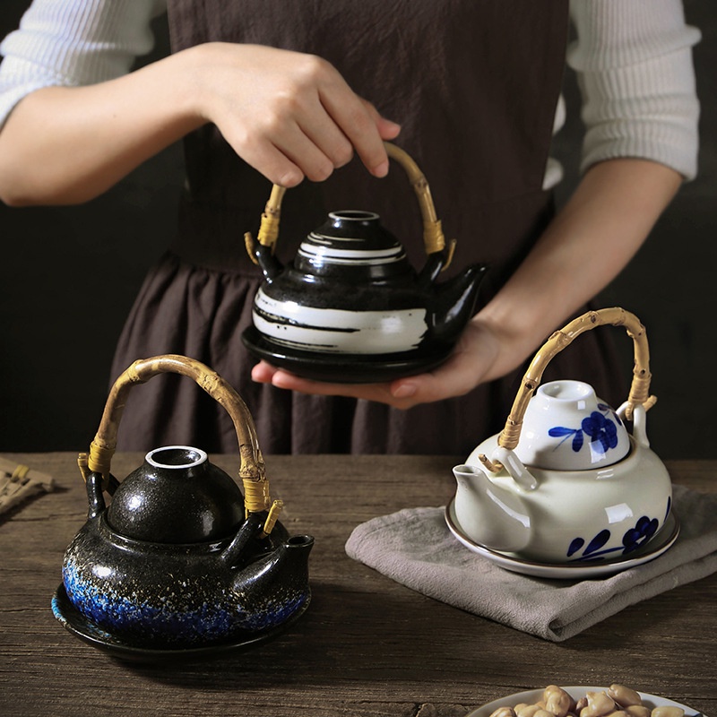 Jual Black Series Japanese Ceramic Teapot Set Set Teko Bahan Keramik Elegant Premium 4180