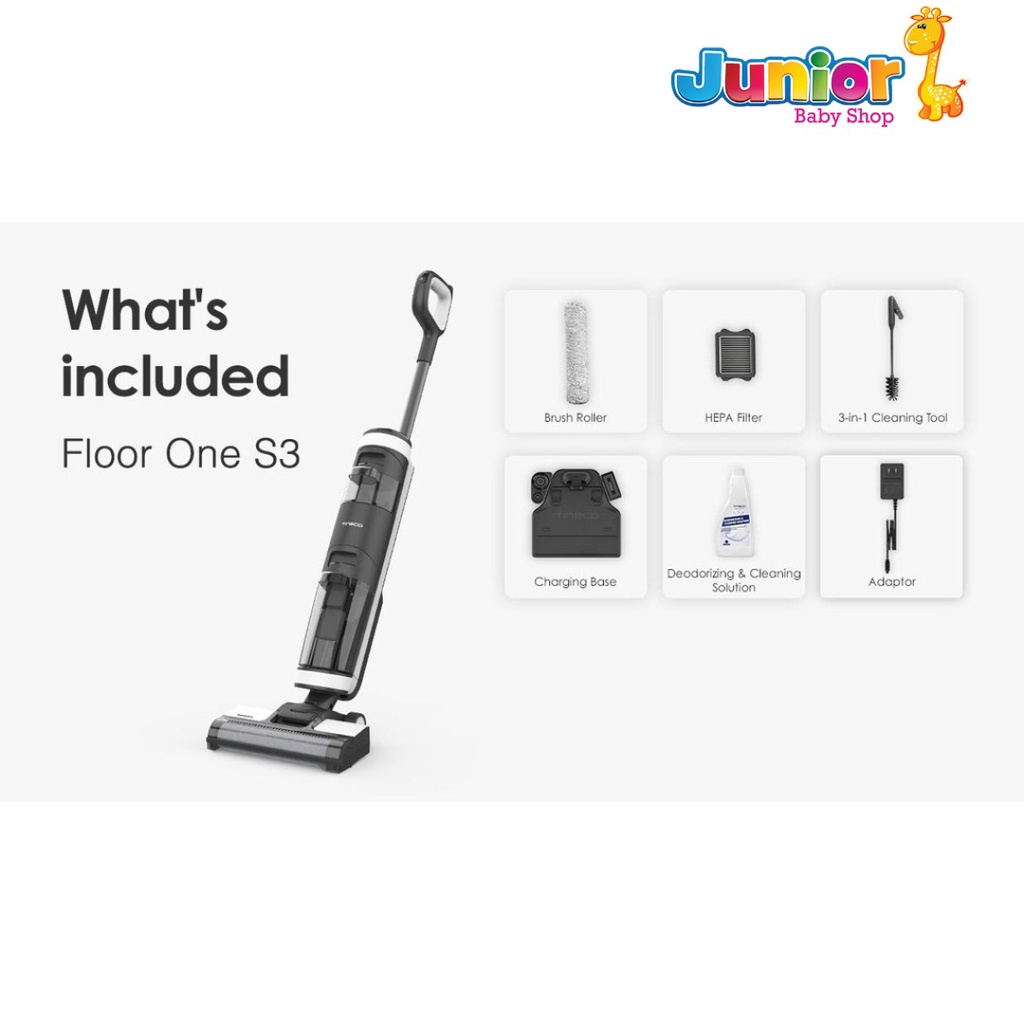 Jual Tineco Floor One S3 Smart Wet Dry Cordless Stick Handheld Vacuum