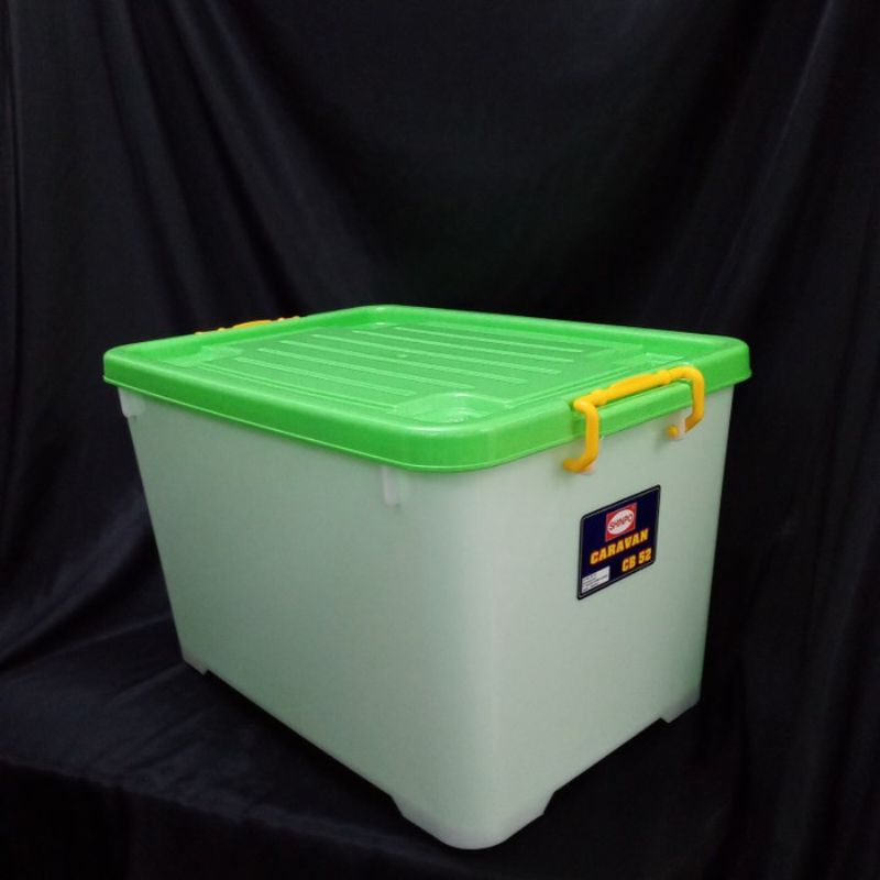 Jual SHINPO Box Container Serbaguna CARAVAN 52 Liter Pakai Roda CB-52 ...