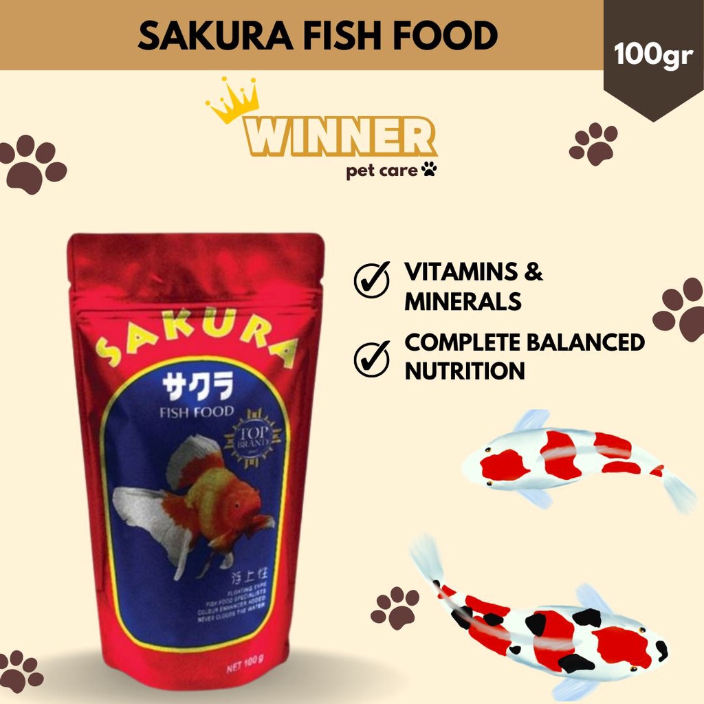 Jual SAKURA Fish Food 100gr Shopee Indonesia