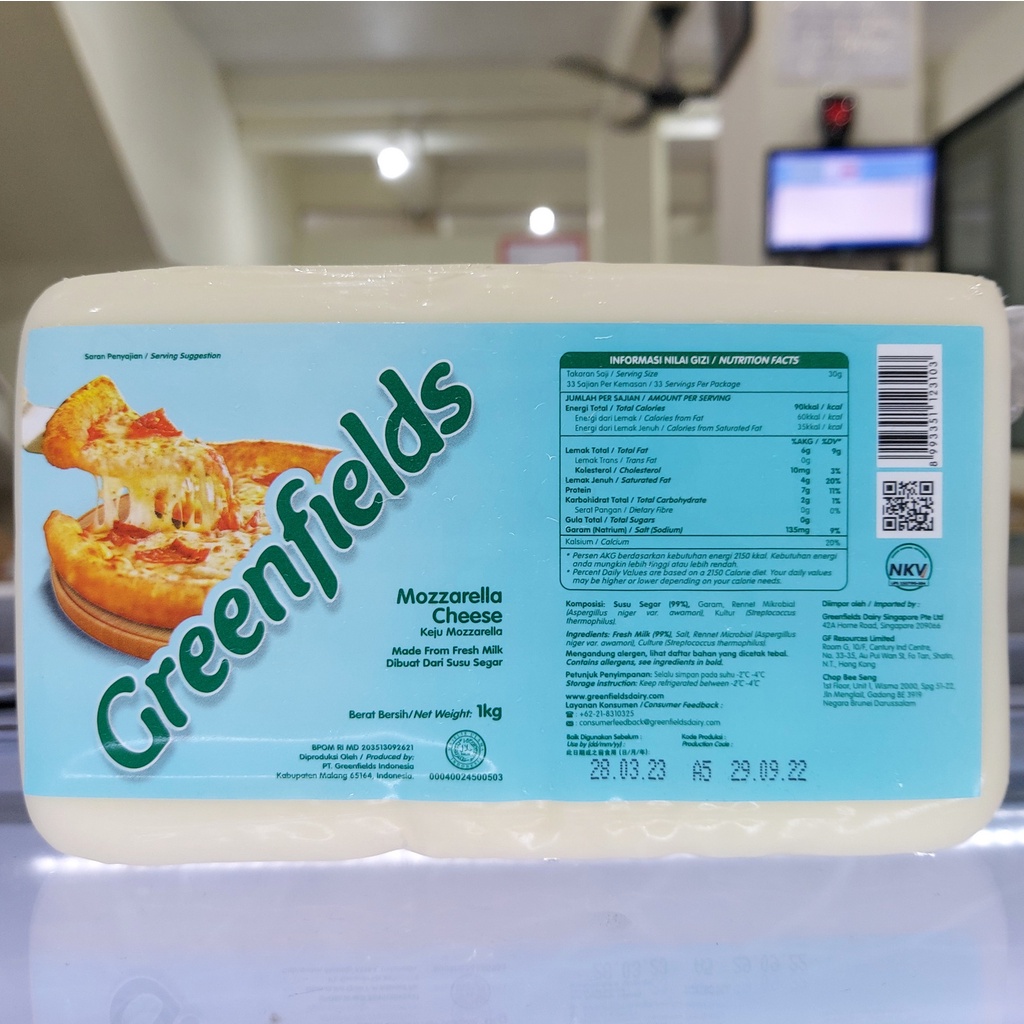 Jual Greenfields Mozzarella Cheese 1 Kg Keju Mozarella Greenfield