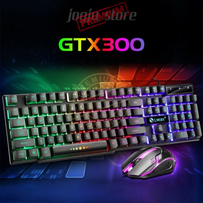 Jual Gaming Mouse & Keyboard LED RGB Limeide GTX300 /KeyboardMouse