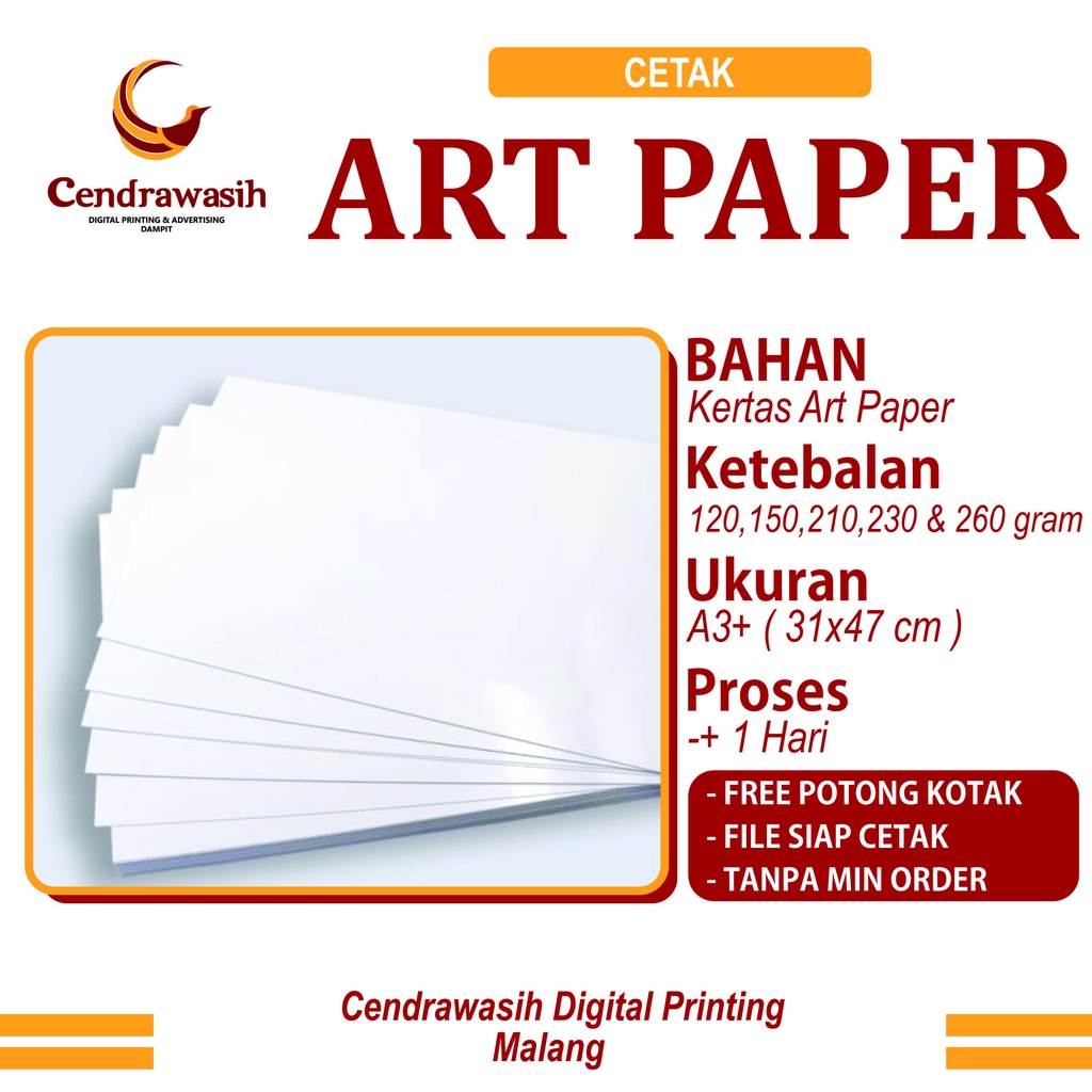 Jual CETAK ART PAPER A3+ (Cendrawasih Printing) Shopee Indonesia
