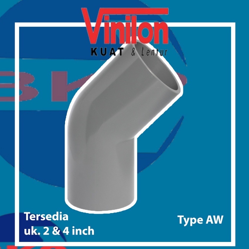Jual Knie 45 Pvc Vinilon Aw 2 Inch / Knie Vinilon / Elbow 45 Vinilon ...