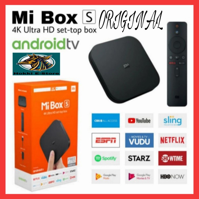 Jual Box Xiaomi Mi Box S Global - Mibox Android Tv 4K Ultra Hd- Mdz-22 ...