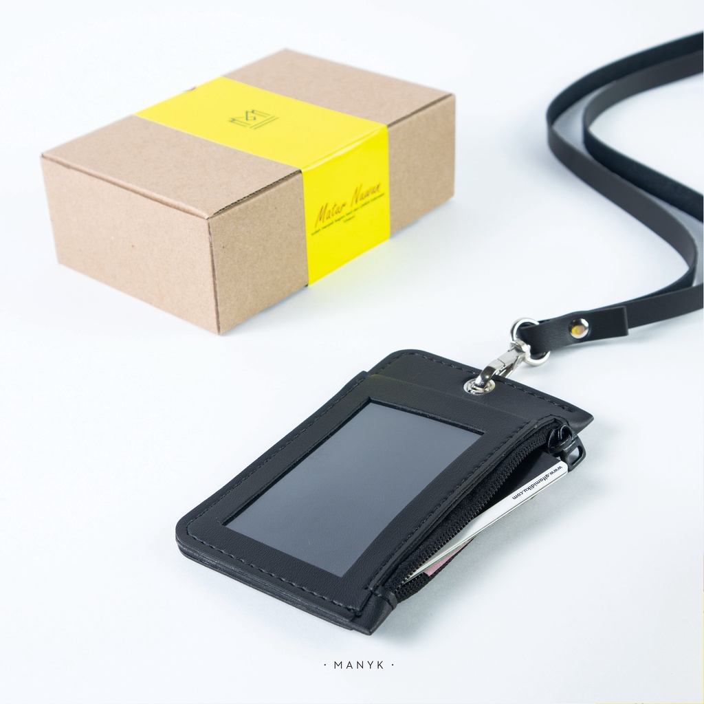 Jual MANYK id card holder resleting 2 sisi | Shopee Indonesia