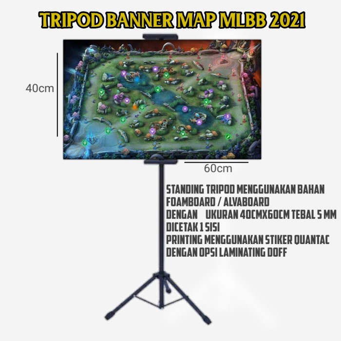 Jual TRIPOD BANNER MAP MOBILE LEGEND/ MAP LATIHAN SQUAD MOBILE LEGEND ...