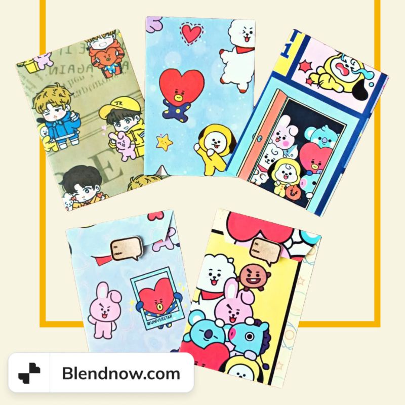 Jual [ AMPLOP + STICKER ] BTS BT21 - 5pcs amplop sudah termasuk sticker ...