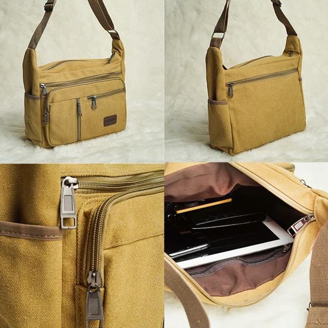 Jual Tas Selempang Polo Dakar Kanvas Messenger Bag Shopee Indonesia