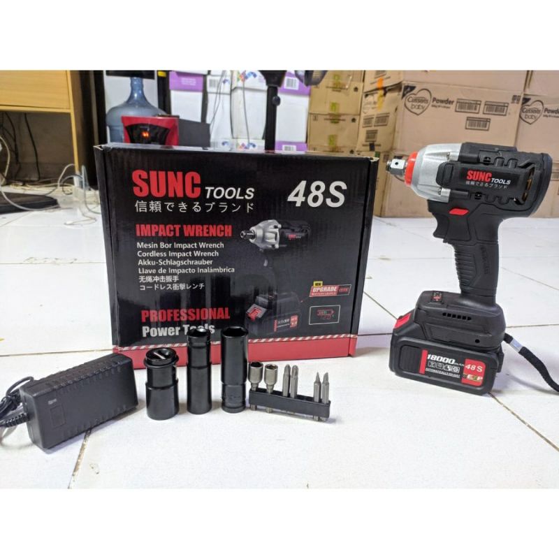 Jual Mesin Impact Wrench Cordless Sunc S Batrei Power Full Shopee Indonesia