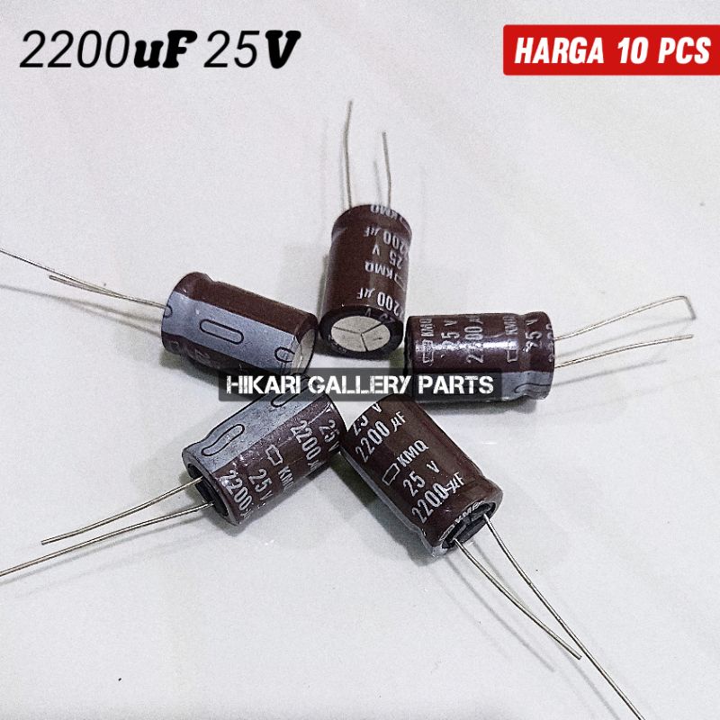 Jual 10 Pcs Kapasitor Elco 2200uf 25v Elko 2200uf 25 Volt Elco Capacitor 10 Pcs Elko 2200uf 7709