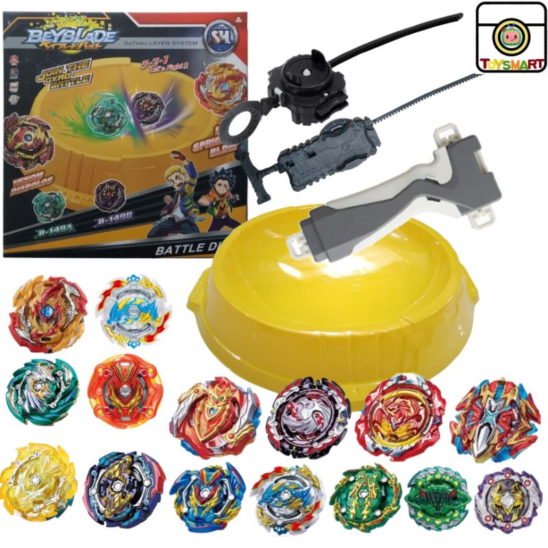 Jual Gangsing Beyblade Set Arena Battle Gasing Mainan Anak Set Launcher ...