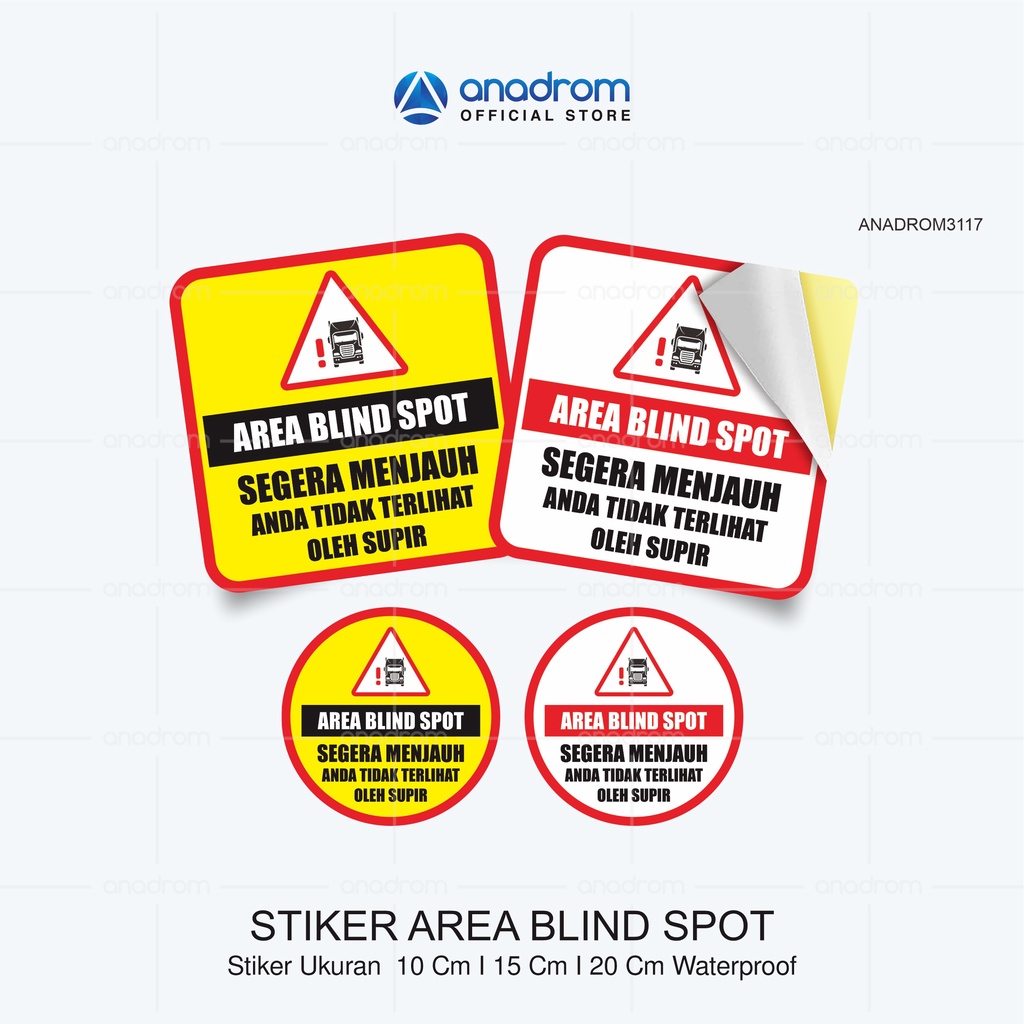 Jual Stiker blind spot kendaraan bermotor | sticker mobil safety ...