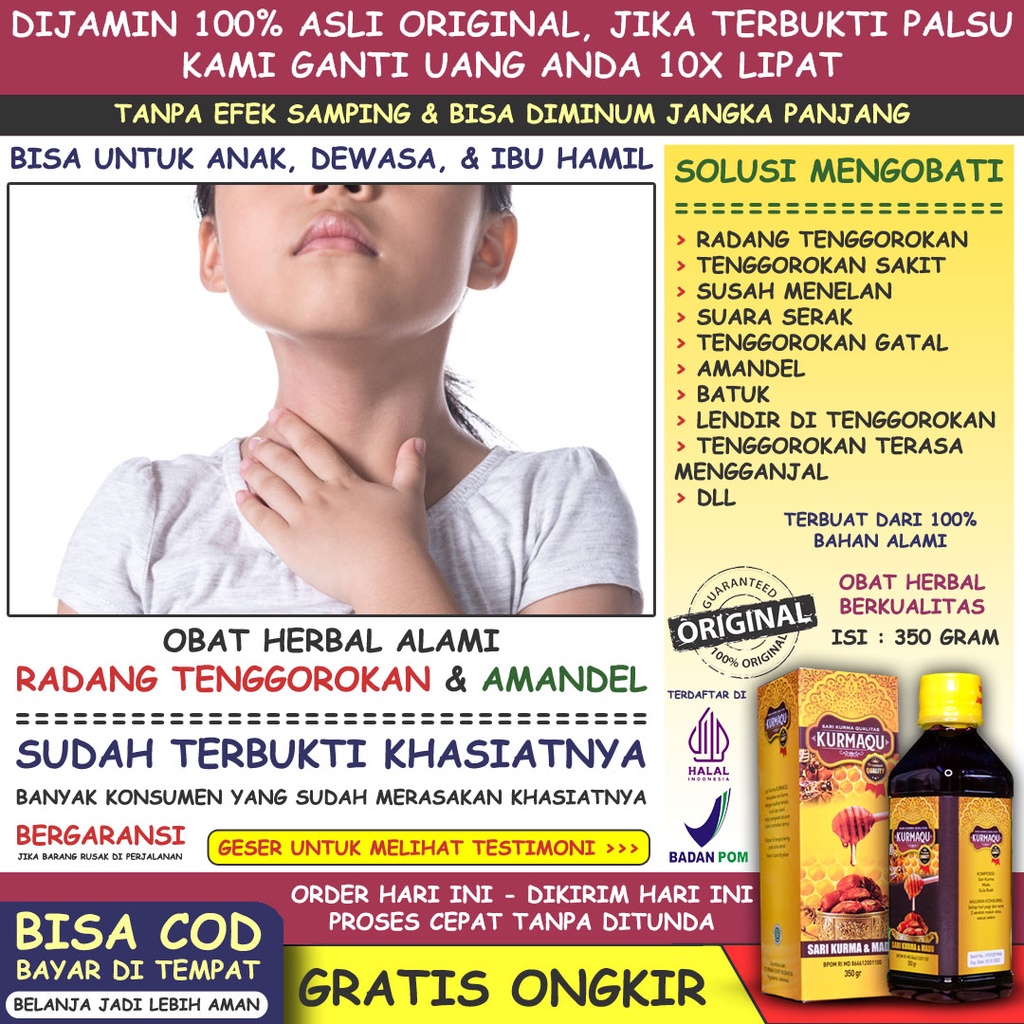 Jual Obat Radang Tenggorokan Sakit Terasa Mengganjal Suara Serak Pita ...