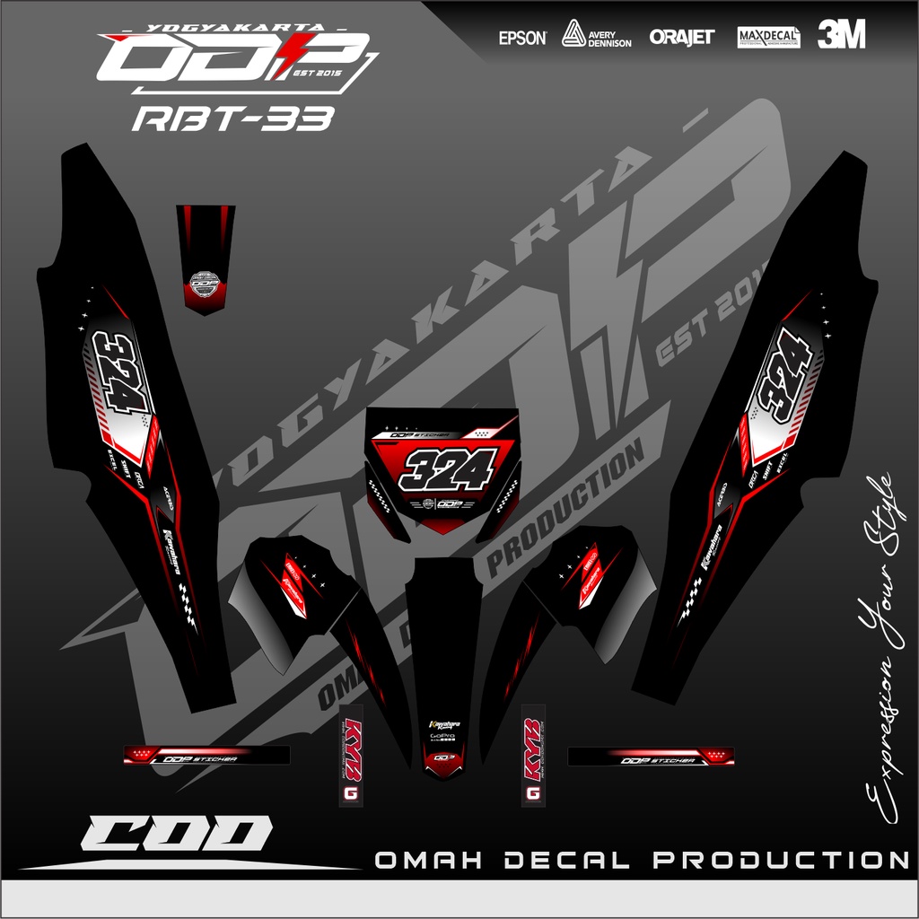 Jual DECAL RBT BODY JUPITER YAMAHA VEGA NEW FULL BODY DEKAL STICKER ...
