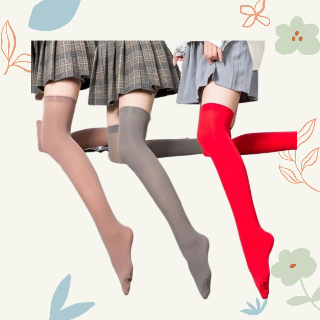 SATINIOR 4 Pieces Women Silk Thigh High Stockings Indonesia