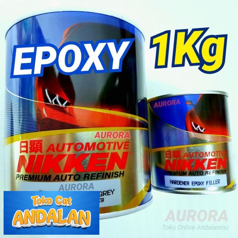 Jual Toko Cat Andalan - EPOXY FILLER GREY NIKKEN 1kg EPOKSI ABU-ABU ...