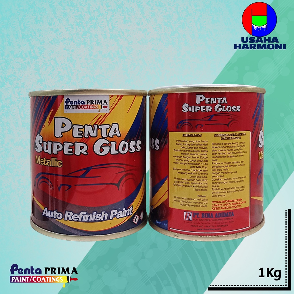 Jual Cat Duco Metallic Penta Super Gloss Standard Ukuran 1 L Shopee Indonesia 6765