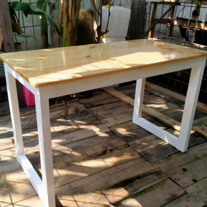 Jual GROSIR MEJA KOMPUTER/MEJA KANTOR/MEJA KERJA KAYU JATI BELANDA 120