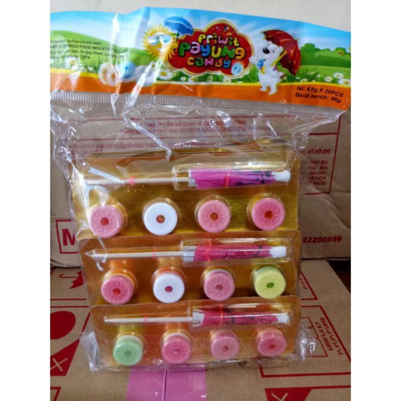 Jual 1pack Permen Payung Siul Priwwitt 20kemasan grosir | Shopee Indonesia