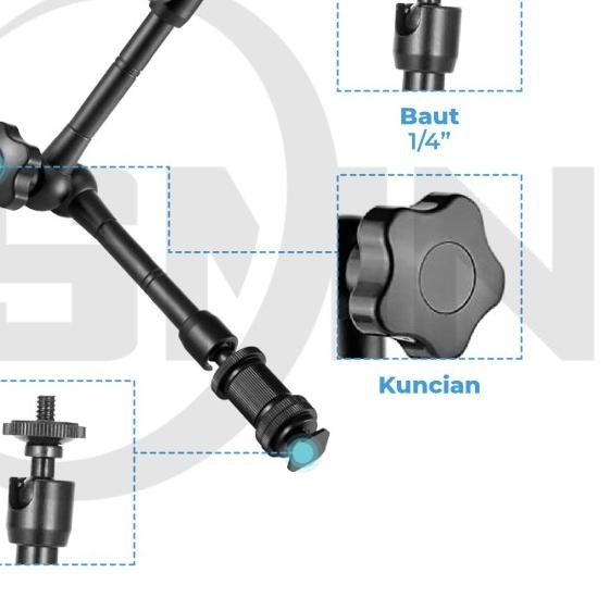 Jual Magic Arm dolly slider for Flash DLSR LED Mirrorless Articulating