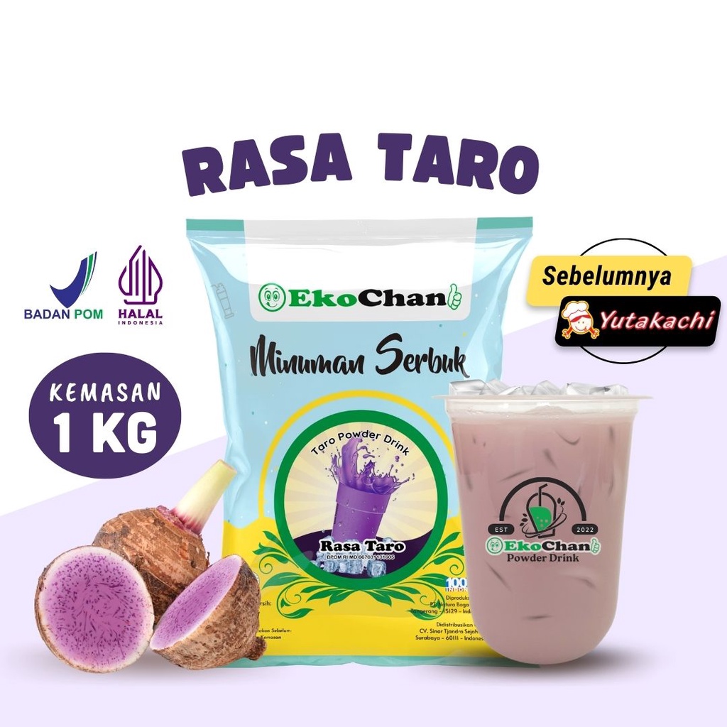 Jual Bubuk Minuman Rasa Taro 1Kg EkoChan / Serbuk Minuman Instan Aneka ...