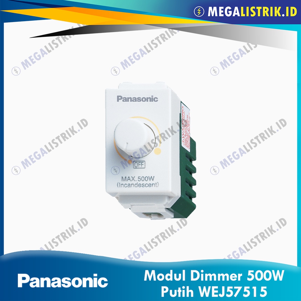 Jual PANASONIC MODUL DIMMER 500W / DIMER PEREDUP CAHAYA LAMPU 500 W WIDE SERIES PUTIH WEJ57515