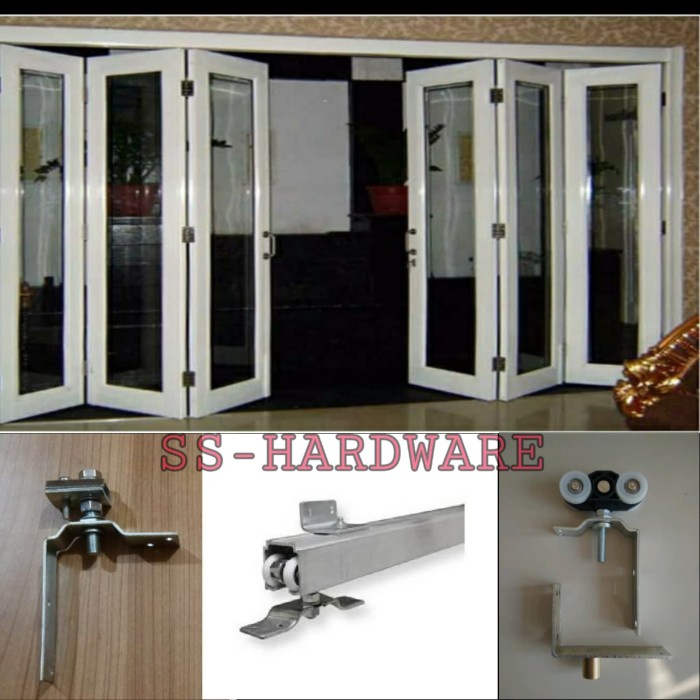 Jual REL PINTU LIPAT 4 Meter /SATU SET REL PINTU LIPAT TERMASUK RODA ...