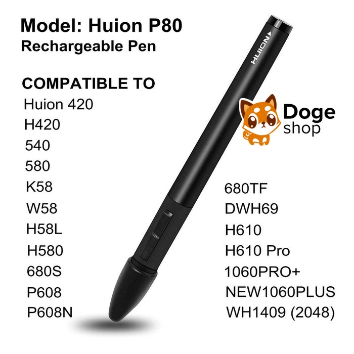 Huion Pen P80 Transparent Graphic Tablet Pens Tablet Pen