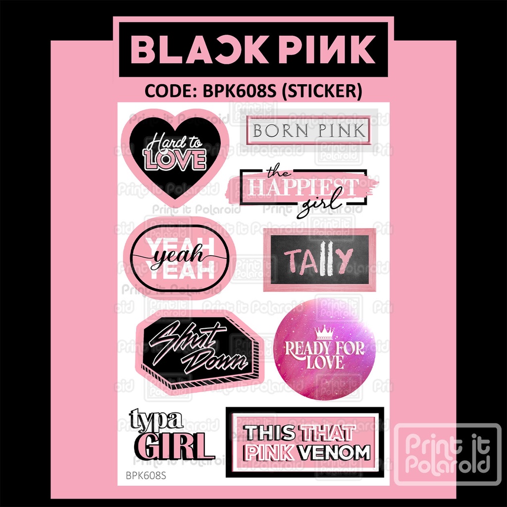 Jual STIKER casing hp buku diy sticker kpop korea black pink venom ...