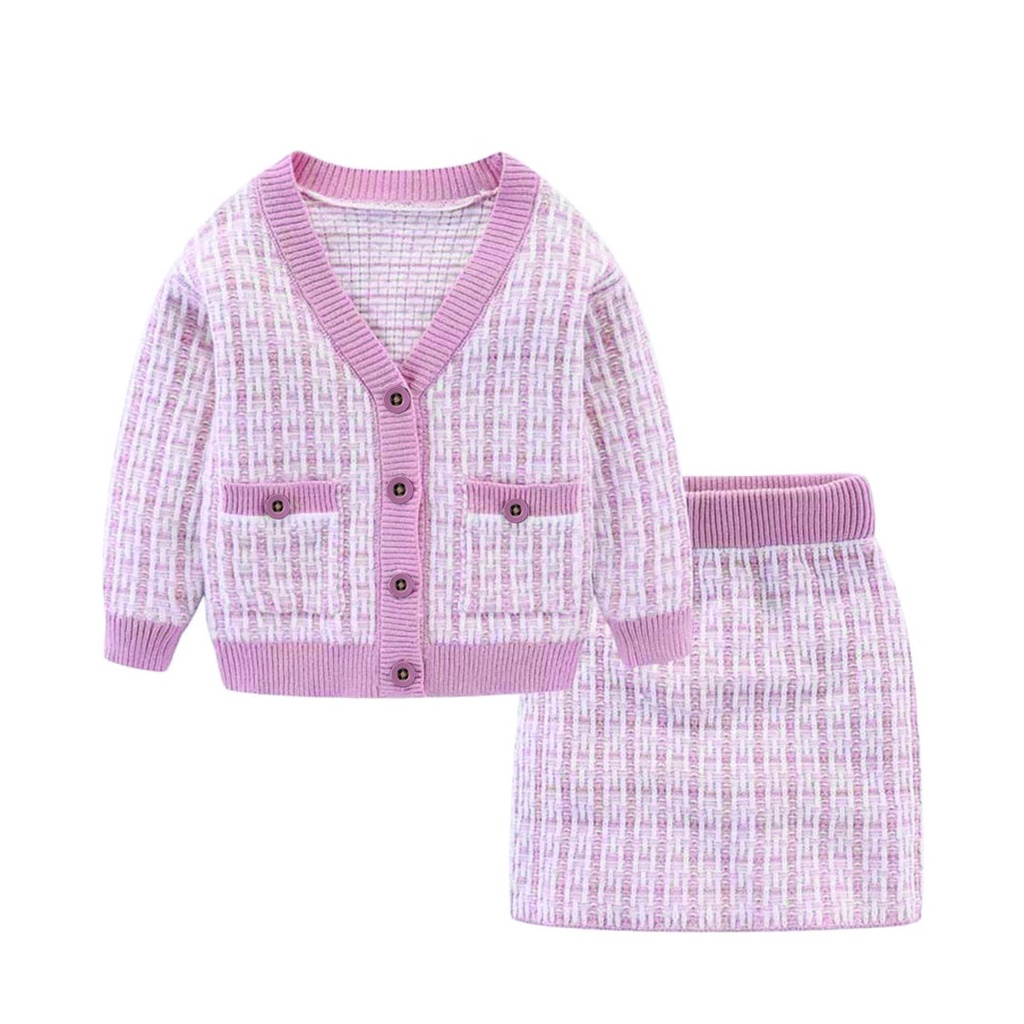 Jual Zahra Setelan Cardigan Rok Anak Perempuan Electra Premium | One ...