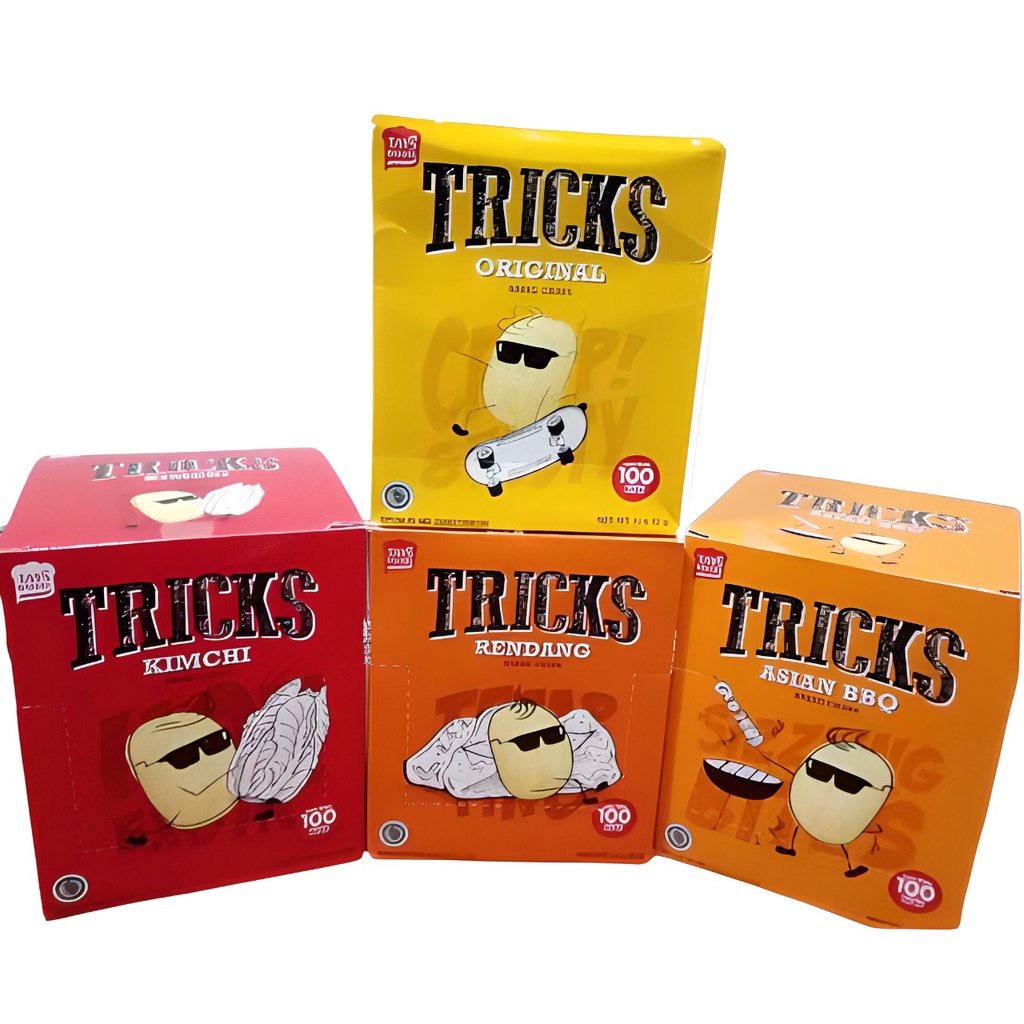 Jual ( HOKKY ) TRICKS Biskuit Kentang Potato Baked Chips 10 x 20gr ...
