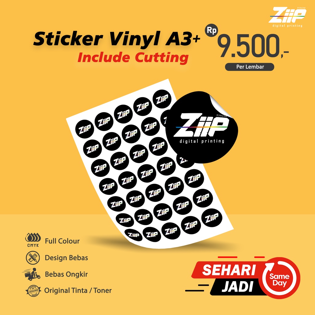 Jual Cetak Stiker Label Vinyl A3 Include Cutting Shopee Indonesia 3909