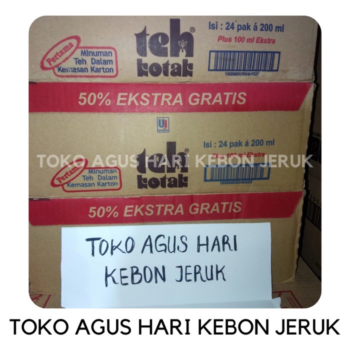 Jual TEH KOTAK 250 ML, 1 DUS ISI 24, MINUMAN TEH KEMASAN ULTRA JAYA