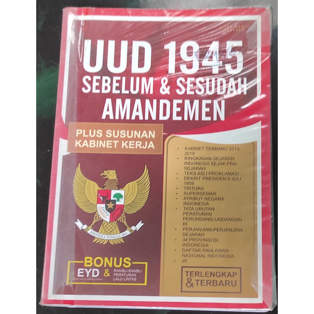 Jual Buku UUD 1945 Sebelum Dan Sesudah Amandemen + Susunan Kabinet ...