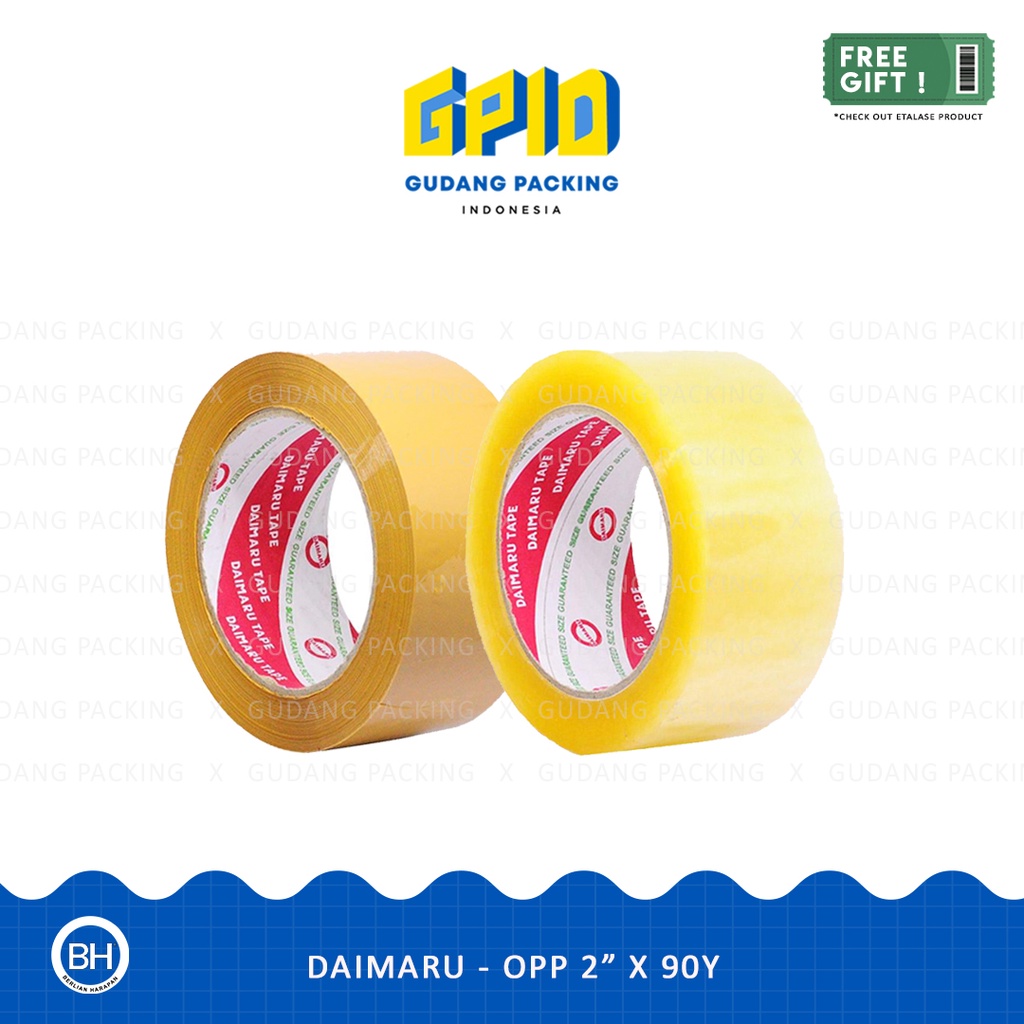 Jual DAIMARU - Lakban 2 inch / 48mm x 90y / 100y Bening / Coklat ...