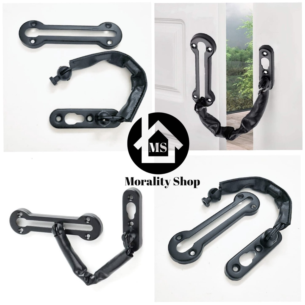 Jual Grendel Rantai Pengaman Pintu Tambahan Hitam 45B Grender Rantai ...