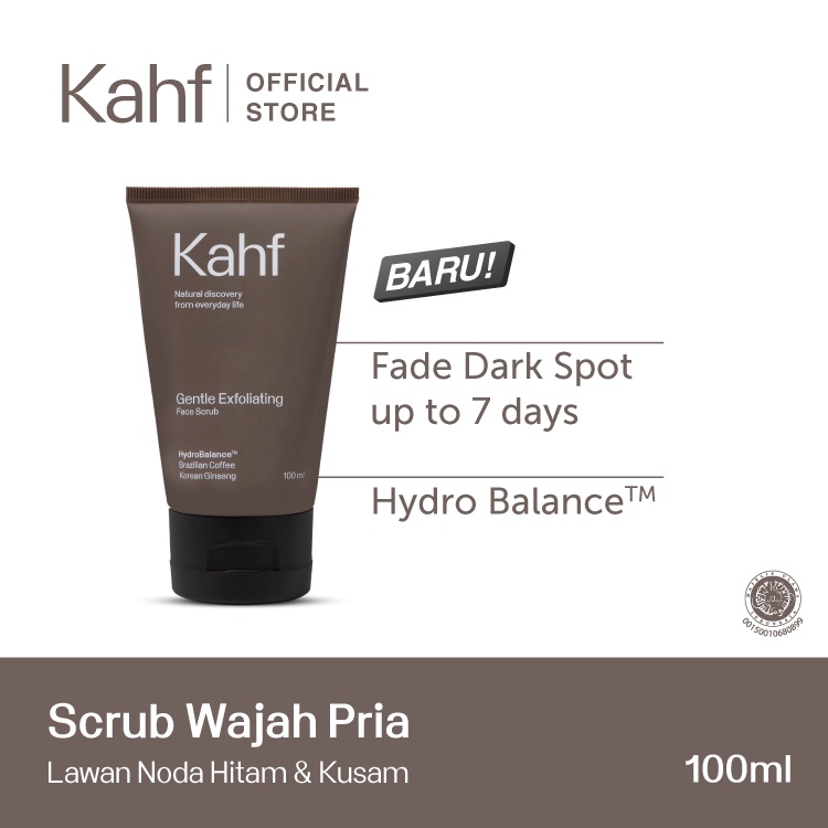 Jual Kahf Face Wash Scrub 100ml Sabun Muka Pria Oil and Acne Care