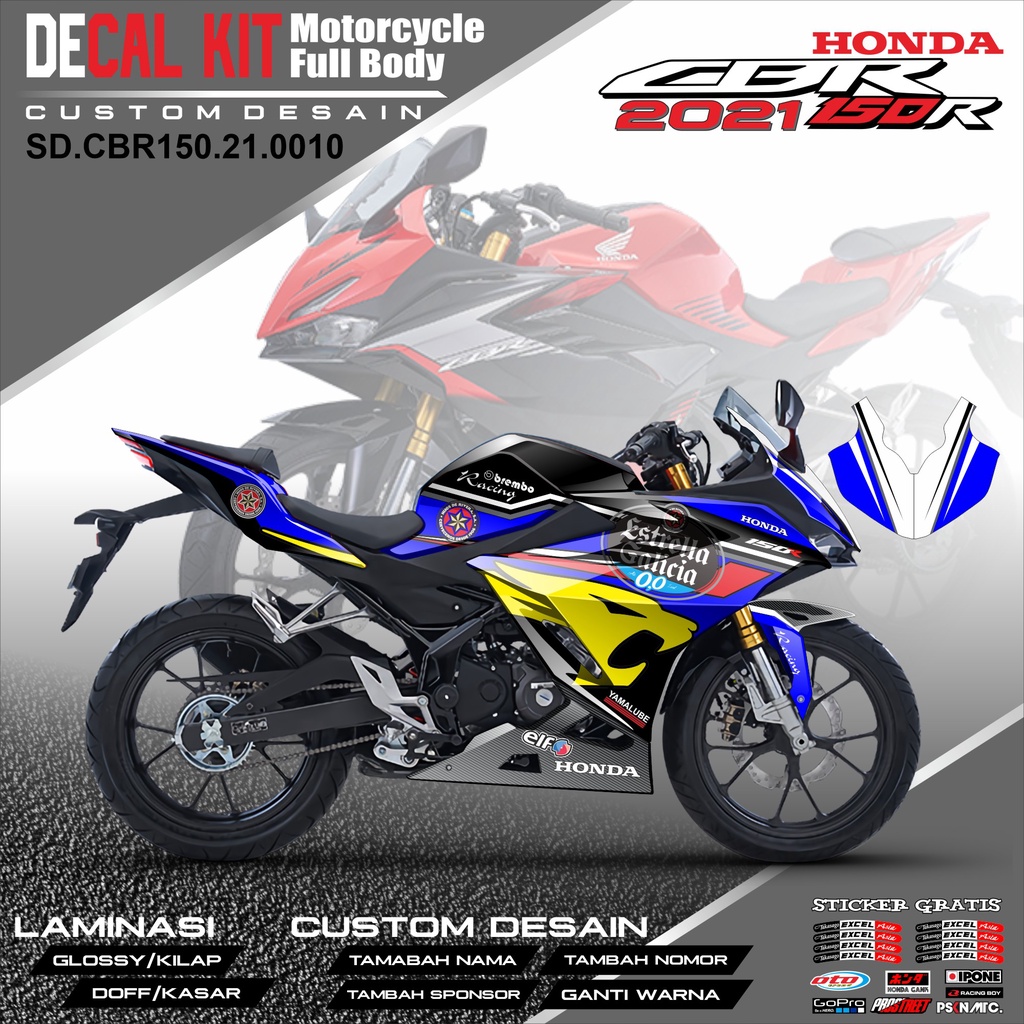 Jual Decal CBR 150R 2021 - Dekal Sticker Striping Fullbody Fullblock ...