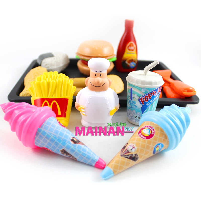 Jual MAINANKEI MAINAN ANAK MURAH JUNK FOOD SS1595 MAKANAN SUSHI BURGER ...