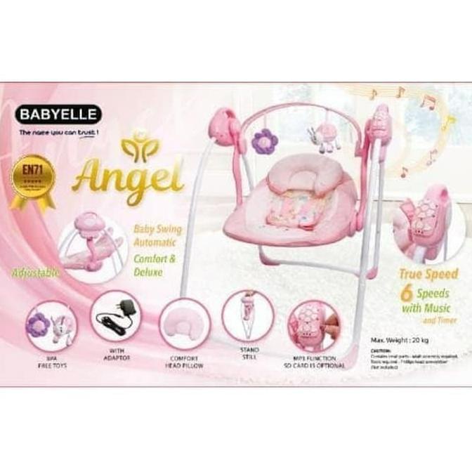 Jual Babyelle Automatic Baby Swing Pink /Ayunan Bayi Elektrik Otomatis ...