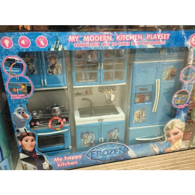 Jual mainan anak modern kitchen playset kulkas kompor oven lengkap ...