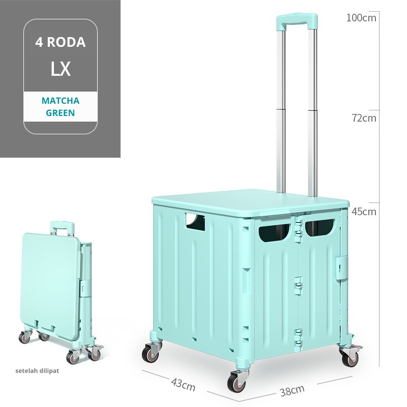 Jual HALU Keranjang Pakaian Trolley Box Koper Keranjang Lipat Box ...