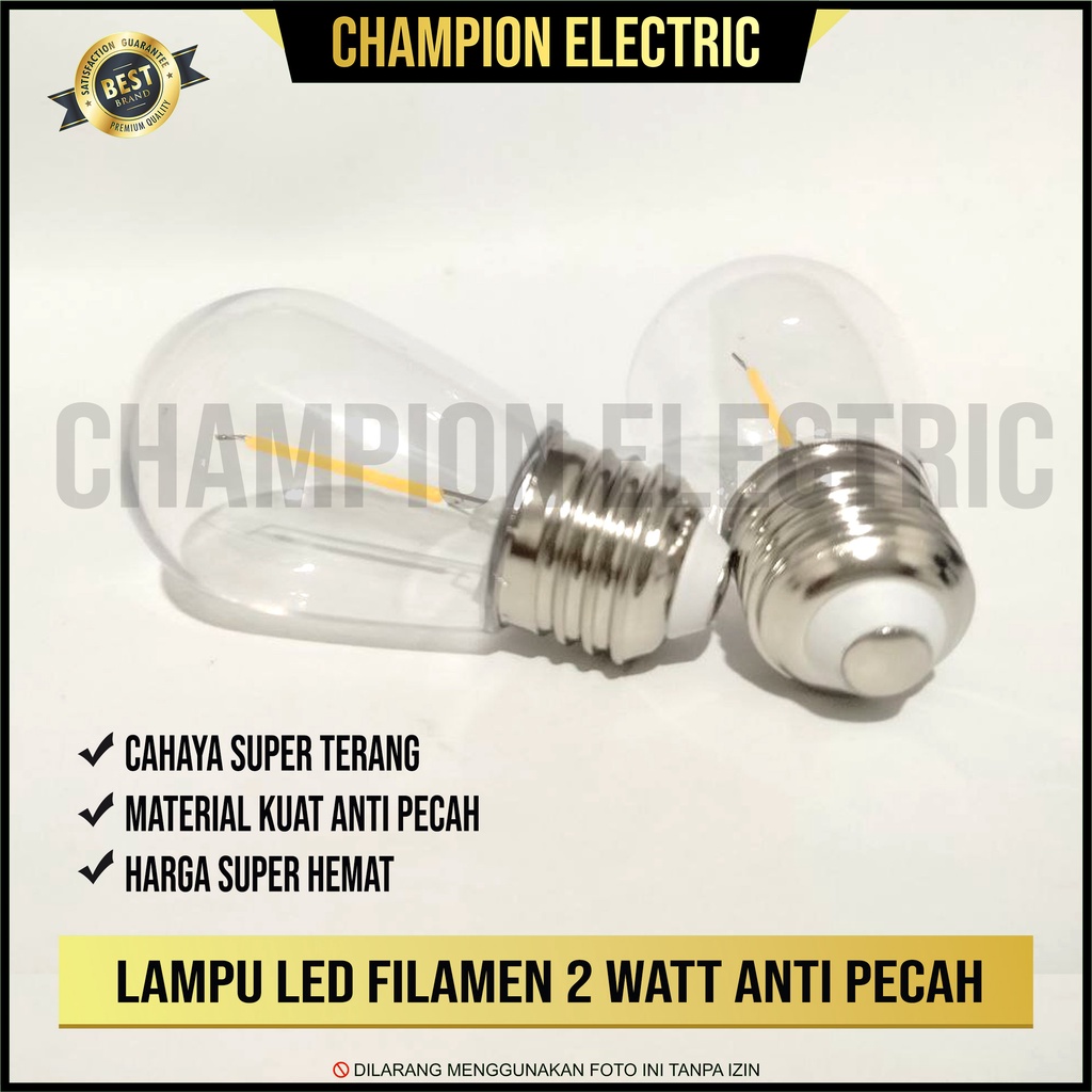 Jual Lampu Led Filamen Watt Edison W Led Filamen Watt Shopee Indonesia