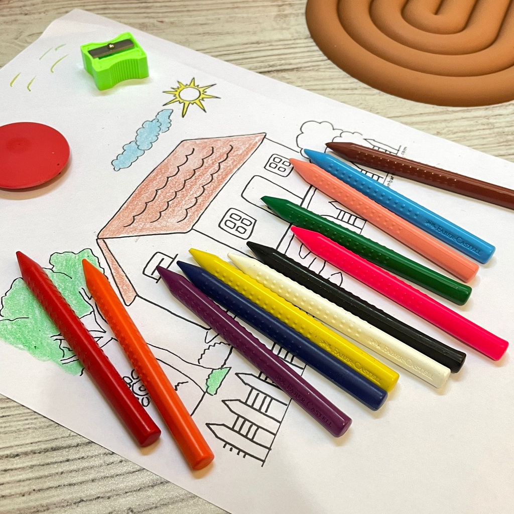 Jual Isi 12/24 Pcs 1 Set Erasable Crayon Faber Castell WARNA WARNI