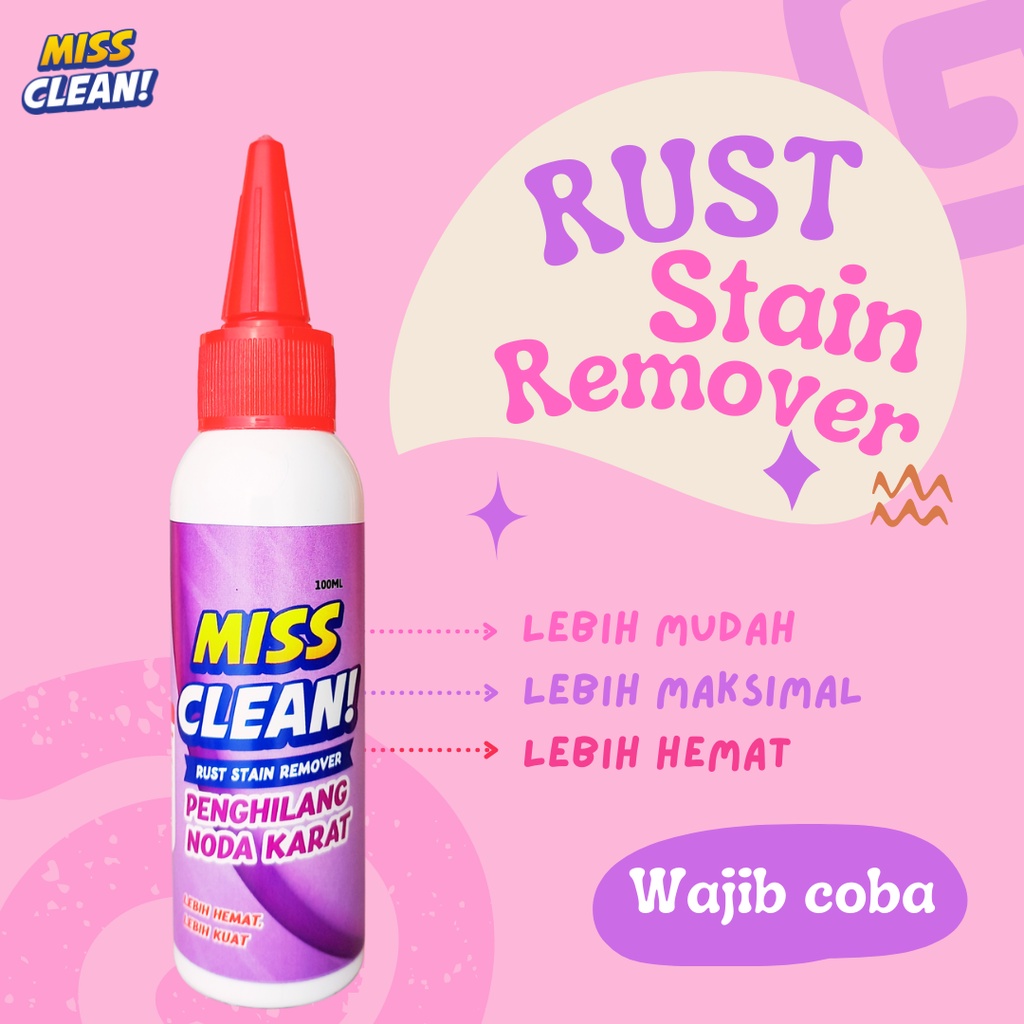 Jual MISS CLEAN penghilang noda karat darah minyak luntur jamur tinta