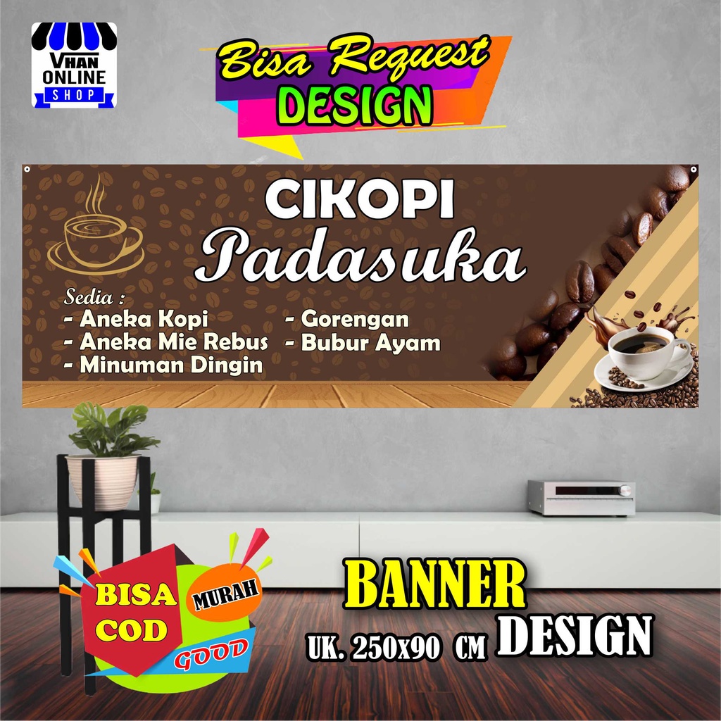 Jual Spanduk Banner Backdrop Warkop Warung Kopi Angkringan Rumah Makan Keren Murah Shopee