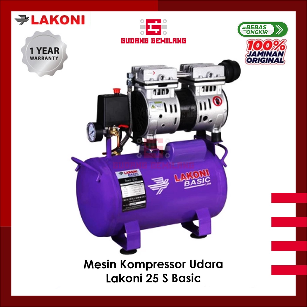 Jual Mesin Kompressor Listrik Udara Compressor Liter Lakoni S S Basic Shopee Indonesia