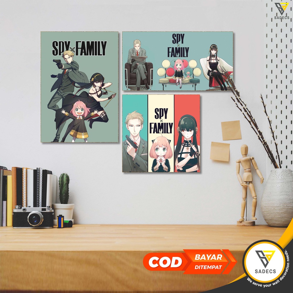 Jual SADECS - Pajangan Hiasan Dinding Kamar Poster Kayu SPY X FAMILY ...